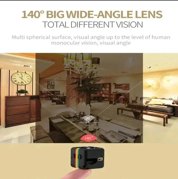 Mini Camera SQ11 HD 1080P Sensor Night Vision Camcorder Motion DVR Micro Camera - Picture 2 of 7